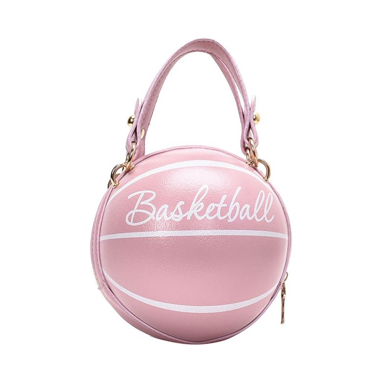 Nový Design Basketbal Tvar Kabelka Móda Ženy Řetízky Dopis Taška Přes Rameno Dámské Mini Crossbody Kabelky Kruhová Peněženka