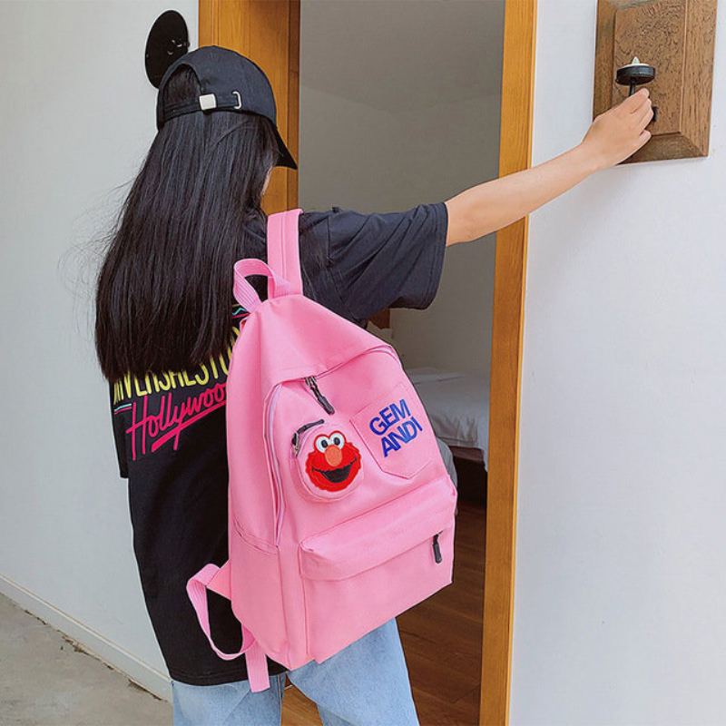 Nový Vintage Sense Sesame Street Batoh Kreslená Taška Přes Rameno Ins Girl Heart Student Bag