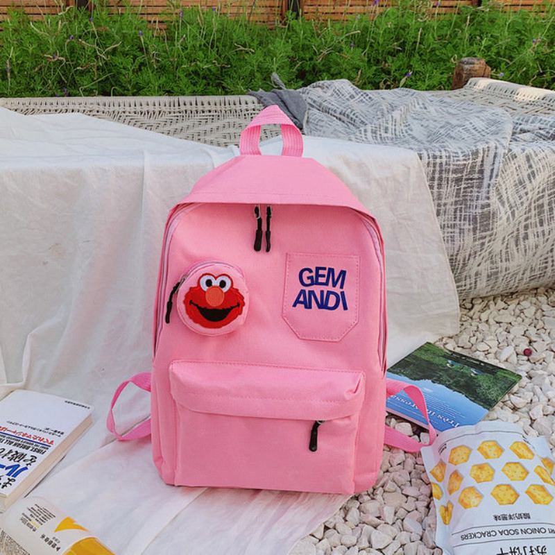 Nový Vintage Sense Sesame Street Batoh Kreslená Taška Přes Rameno Ins Girl Heart Student Bag