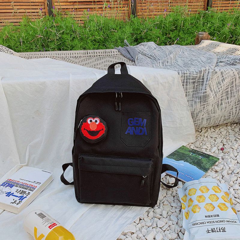 Nový Vintage Sense Sesame Street Batoh Kreslená Taška Přes Rameno Ins Girl Heart Student Bag