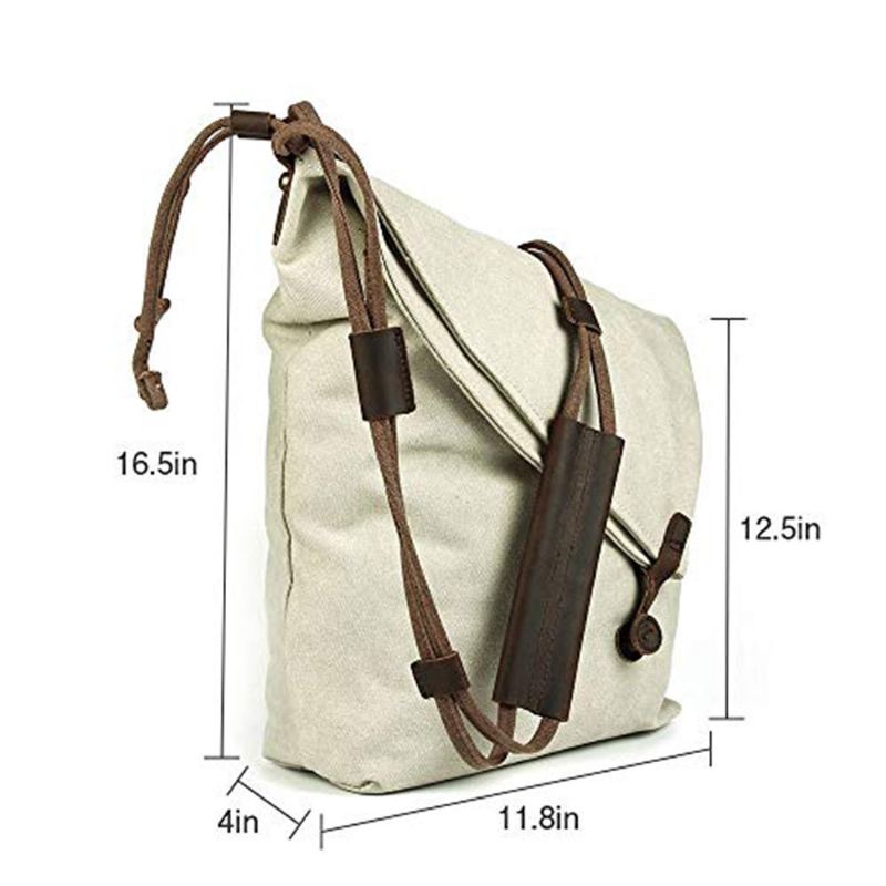 Oversized Casual Canvas Crossbody Messenger Bag Unisex Retro Hobo Taška Pro Muže A Ženy