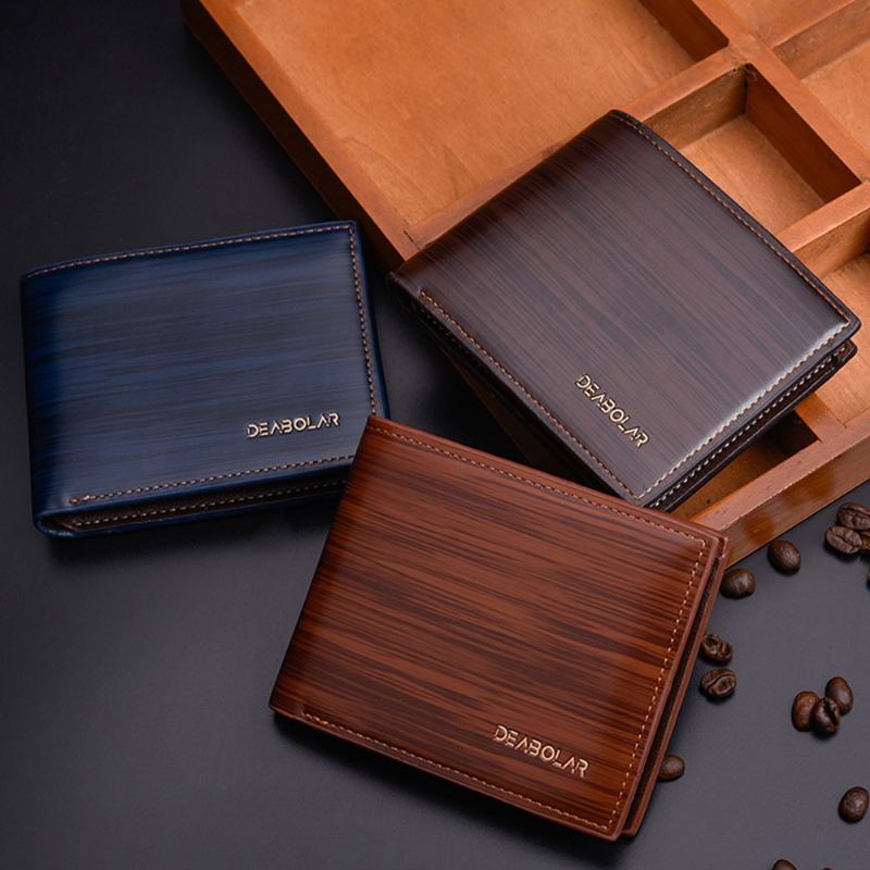 Pánská Jednoduchá Krátká Peněženka Classic Square Multiple Card Slots Business Wallet