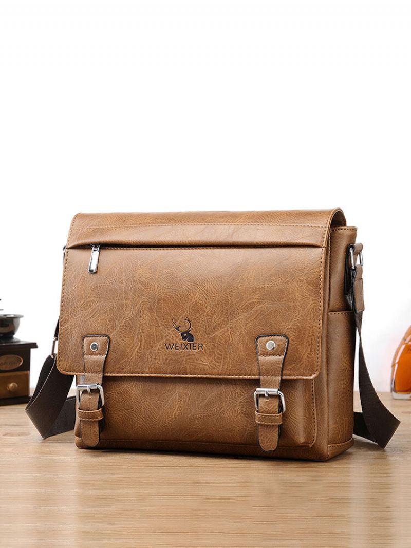 Pánská Kabelka Menico Z Umělé Kůže Vintage Casual Crossbody Na Jedno Rameno