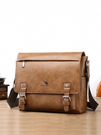 Pánská Kabelka Menico Z Umělé Kůže Vintage Casual Crossbody Na Jedno Rameno