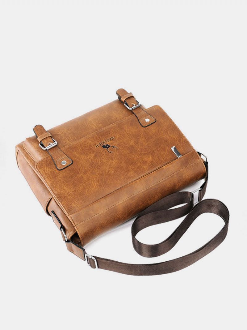 Pánská Kabelka Menico Z Umělé Kůže Vintage Casual Crossbody Na Jedno Rameno