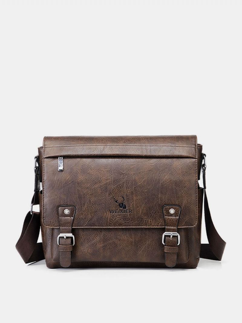 Pánská Kabelka Menico Z Umělé Kůže Vintage Casual Crossbody Na Jedno Rameno