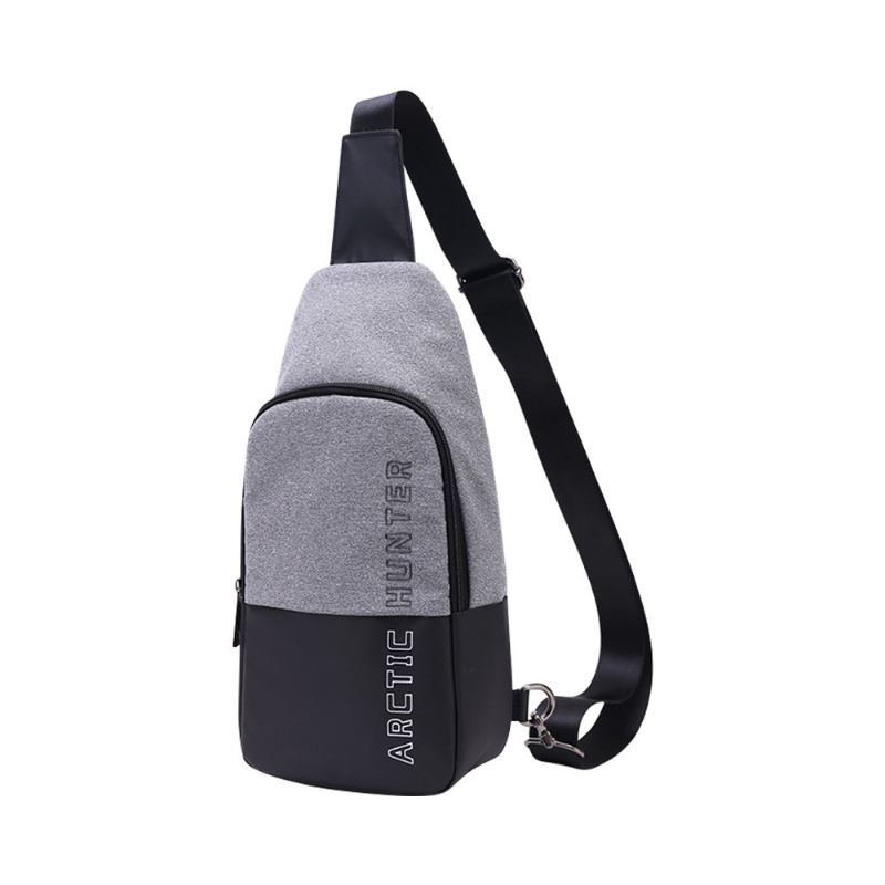 Pánská Malá Hrudní Taška S Nastavitelným Popruhem Retro Crossbody S Portem Pro Sluchátka