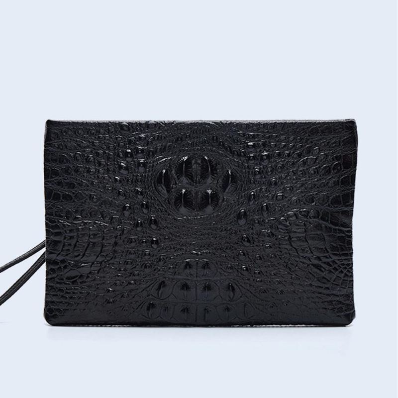 Pánská Obchodní Taška Clutch Leather Wallet S Krokodýlím Vzorem