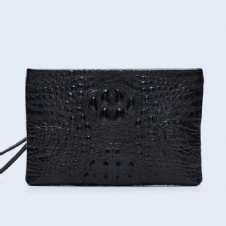 Pánská Obchodní Taška Clutch Leather Wallet S Krokodýlím Vzorem