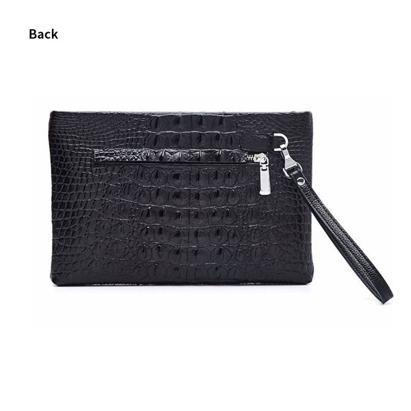 Pánská Obchodní Taška Clutch Leather Wallet S Krokodýlím Vzorem