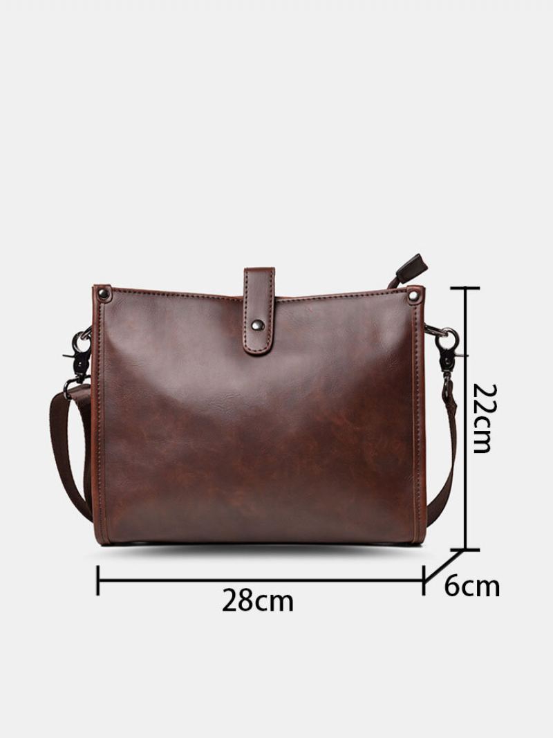 Pánská Vintage Velkokapacitní Crossbody Taška Přes Rameno Z Umělé Kůže