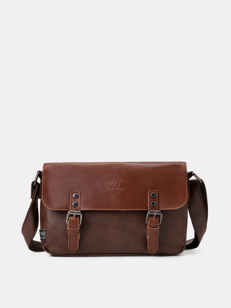 Pánská Vintage Voděodolná Crossbody Kabelka Z Umělé Kůže Přes Rameno