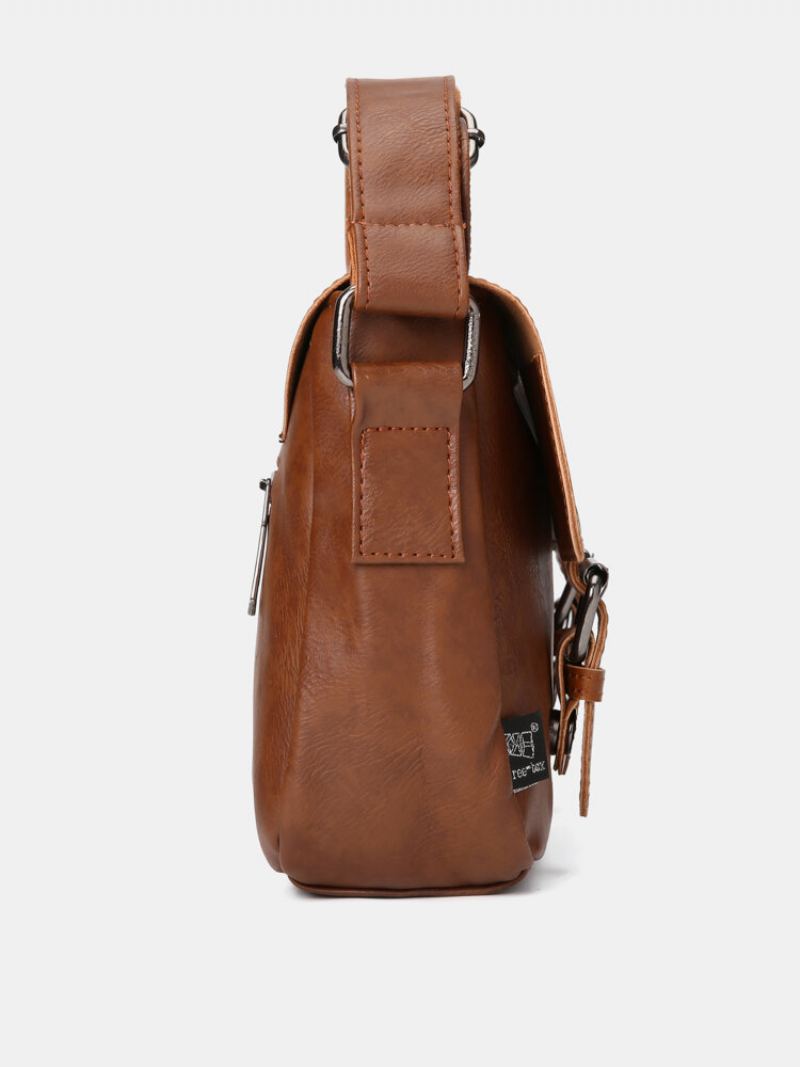 Pánská Vintage Voděodolná Crossbody Kabelka Z Umělé Kůže Přes Rameno