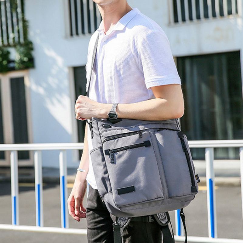 Pánský Multifunkční Nylonový Voděodolný Batoh Business Pevné Crossbody Kabelky Outdoorové