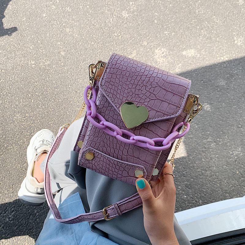 Personalizovaná Kabelka Chain Crossbody Crocodile Pattern Malá Čtvercová Na Jedno Rameno Pro Ženy