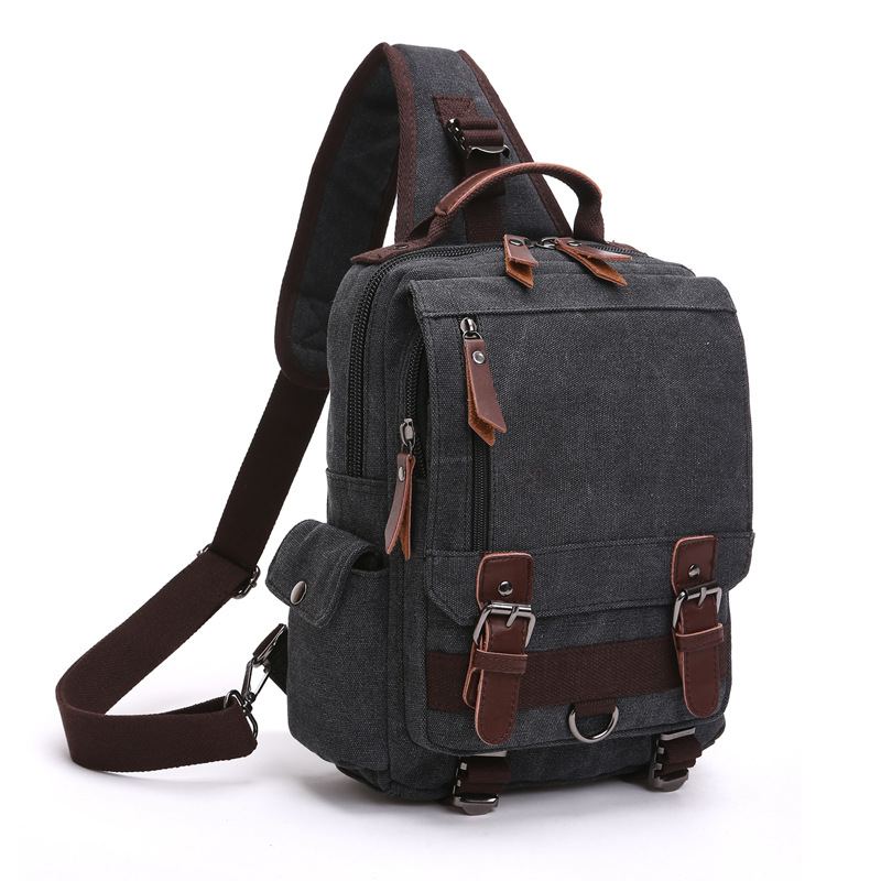 Plátěná Outdoor Travel Messenger Hrudní Taška Ol Unisex Batoh Na Jedno Rameno Pro Muže