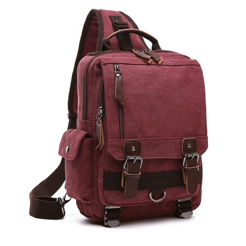 Plátěná Outdoor Travel Messenger Hrudní Taška Ol Unisex Batoh Na Jedno Rameno Pro Muže