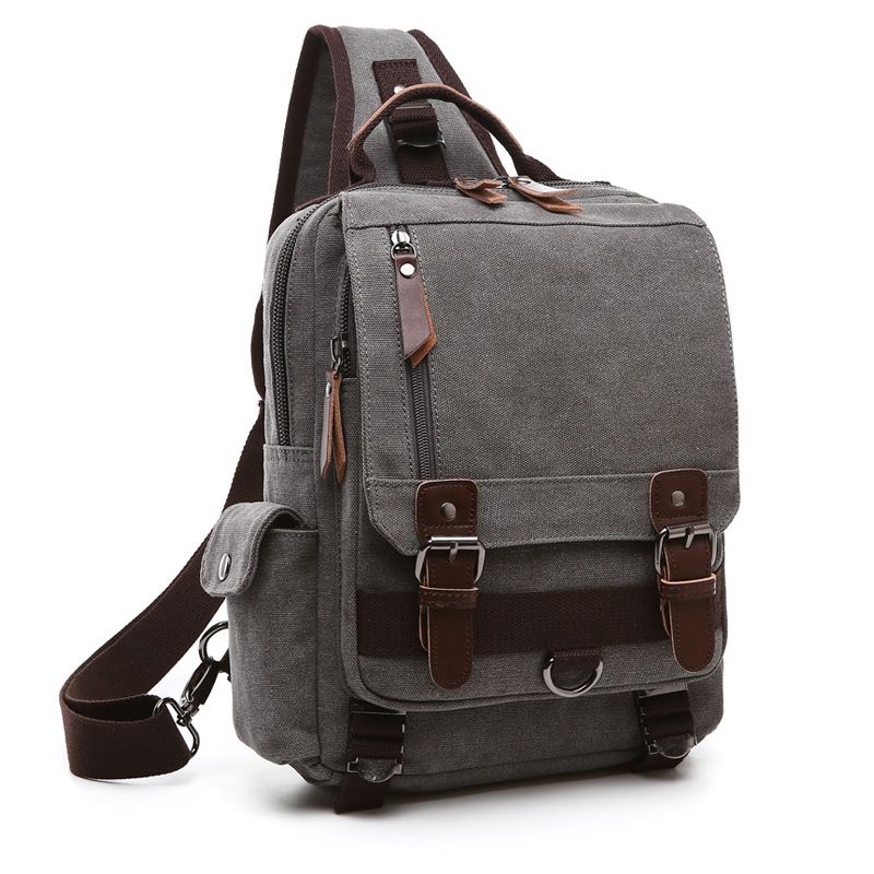 Plátěná Outdoor Travel Messenger Hrudní Taška Ol Unisex Batoh Na Jedno Rameno Pro Muže