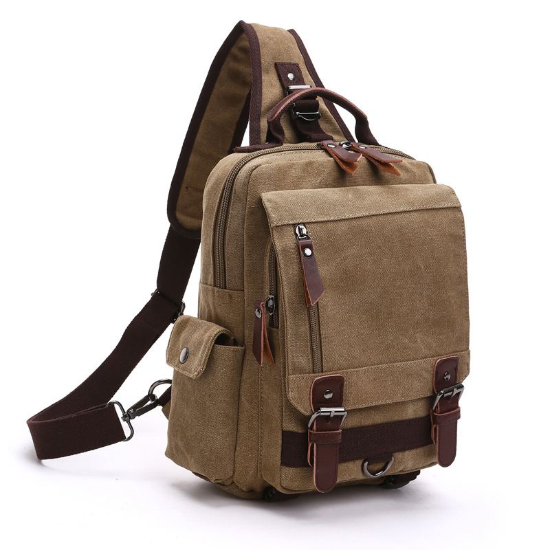 Plátěná Outdoor Travel Messenger Hrudní Taška Ol Unisex Batoh Na Jedno Rameno Pro Muže