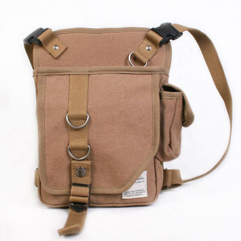 Plátěná Taška Na Jezdecké Nohy Outdoor Crossbody Vícekapesní Do Pasu Pro Muže