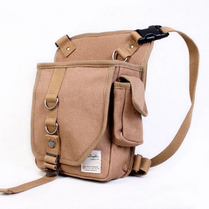 Plátěná Taška Na Jezdecké Nohy Outdoor Crossbody Vícekapesní Do Pasu Pro Muže