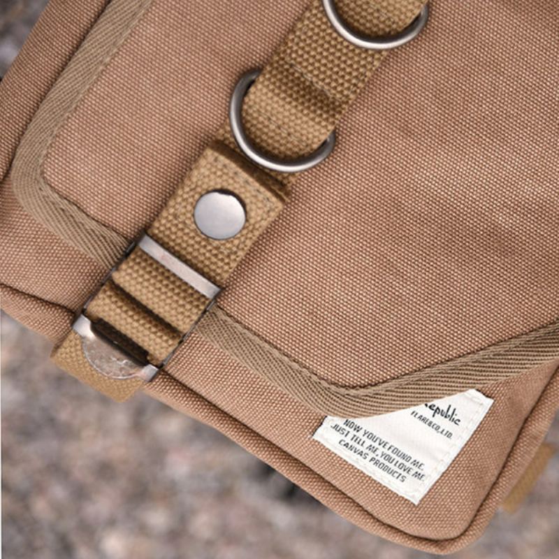 Plátěná Taška Na Jezdecké Nohy Outdoor Crossbody Vícekapesní Do Pasu Pro Muže