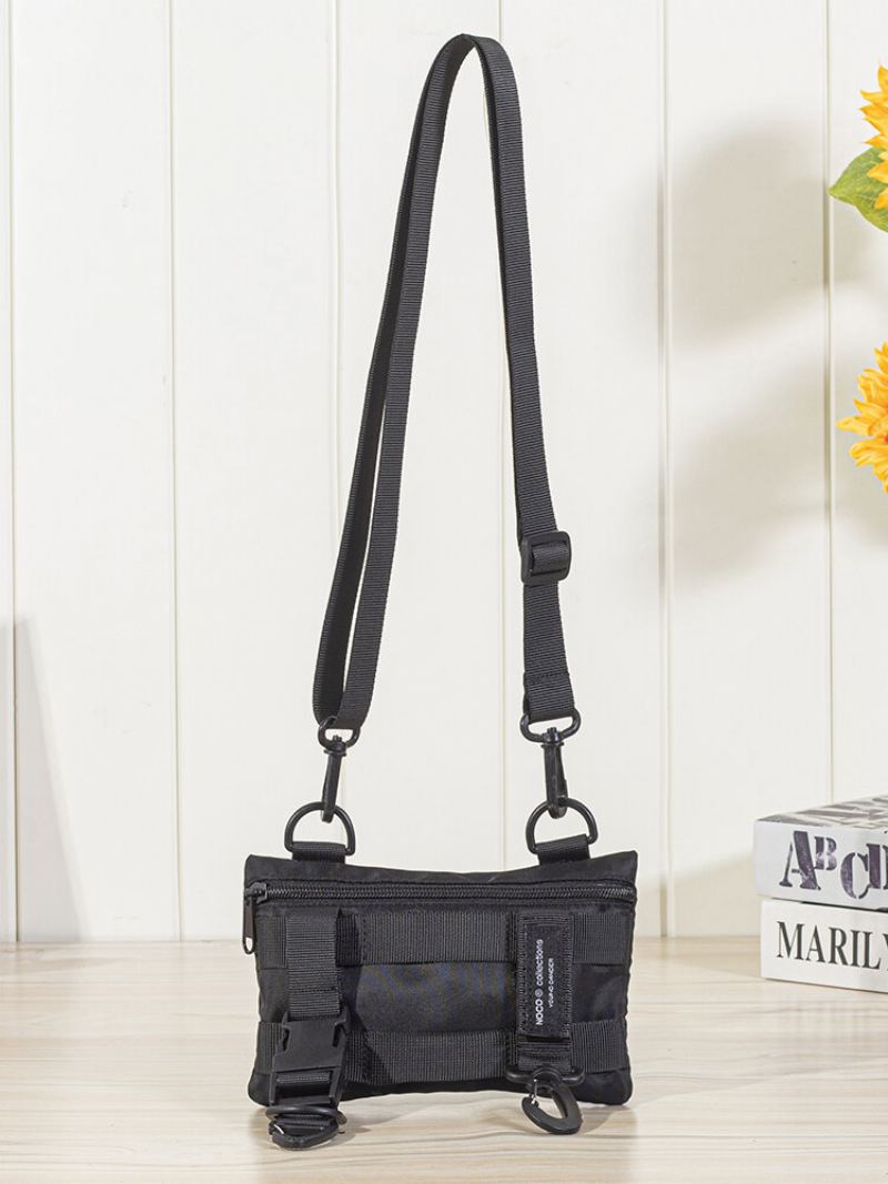 Preppy Nylon Pohodlné Vodotěsné Vícekapsy Hladký Zip S Odnímatelnou Taškou Na Mince Crossbody Taška