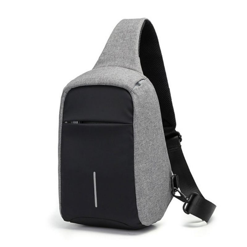 Proti Vloupání Voděodolná Oxford Hrudní Taška Multi Pocket Crossbody Pro Muže