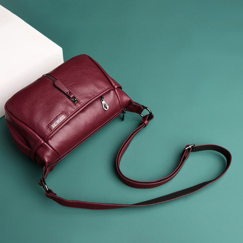 Retro Měkké Umělé Kožené Kabelky Přes Rameno Crossbody Pro Ženy