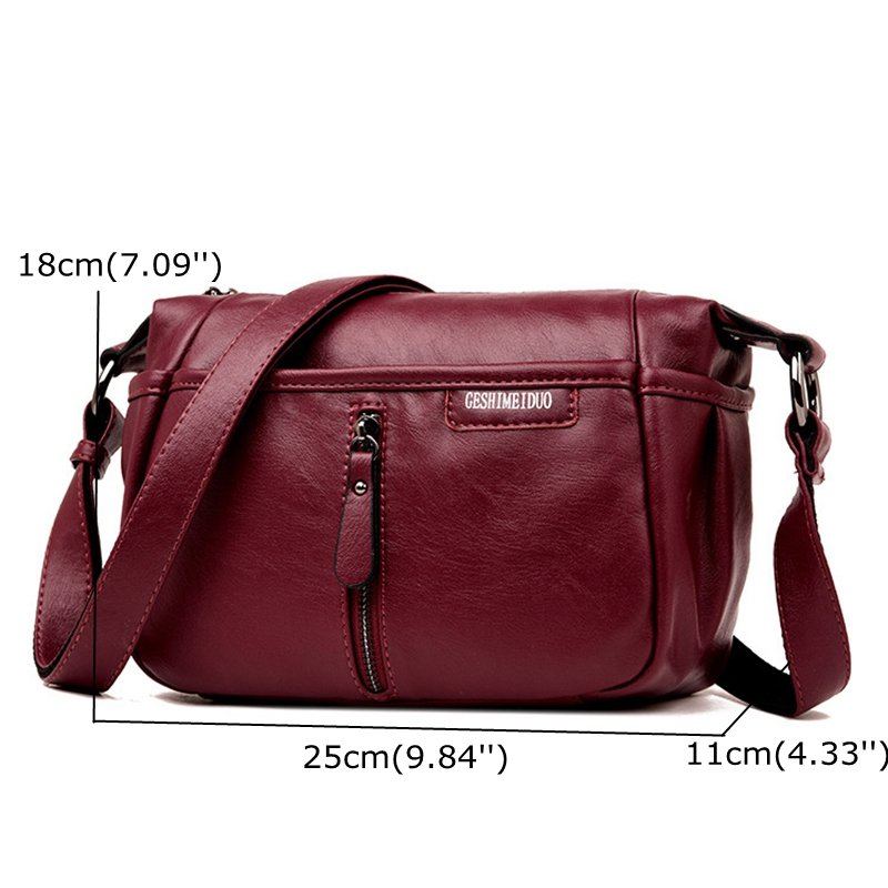 Retro Měkké Umělé Kožené Kabelky Přes Rameno Crossbody Pro Ženy