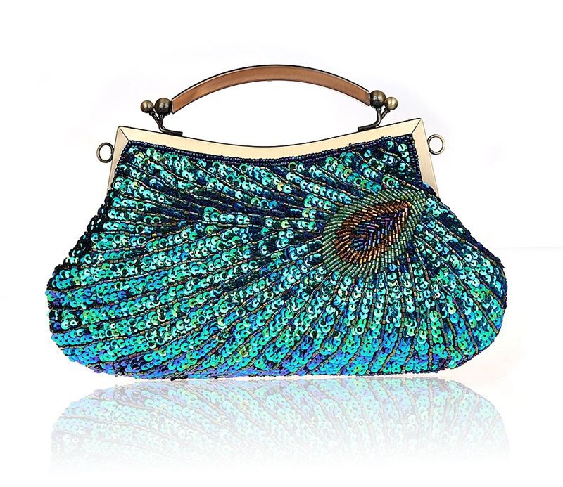 Retro Peacock Beaded Bag Oblíbená Banketní Taška Dinner Bag Cheongsam Bag Pro Dívky