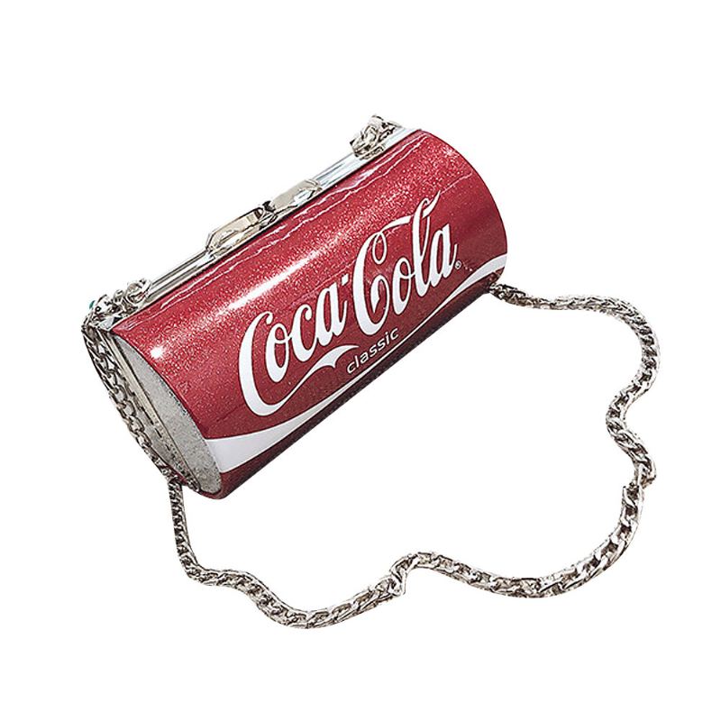 Roztomilá Kreativní Taška Přes Rameno Coca-cola Sprite Can Lady Pevná Pu Písmena Dekorace Malá Tělo Pro Ženy