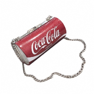 Roztomilá Kreativní Taška Přes Rameno Coca-cola Sprite Can Lady Pevná Pu Písmena Dekorace Malá Tělo Pro Ženy