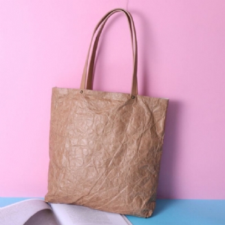 Stylová Kabelka Designer Crumple Kraft Paper Tašky Na Knihy