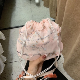 Taška Female New Sen Small Bag Plátěná Messenger Čínský Styl Fairy Peněženka Hanfu Ancient Style Přes Rameno