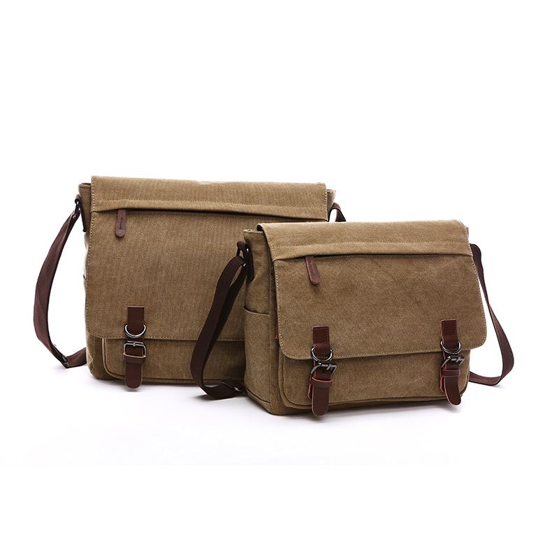 Taška Přes Rameno Wild Canvas Bag Praktická Obchodní Na Počítač Street Bag V Korejském Módním Stylu