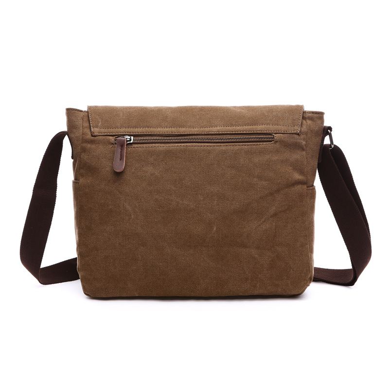 Taška Přes Rameno Wild Canvas Bag Praktická Obchodní Na Počítač Street Bag V Korejském Módním Stylu