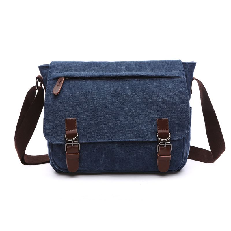 Taška Přes Rameno Wild Canvas Bag Praktická Obchodní Na Počítač Street Bag V Korejském Módním Stylu