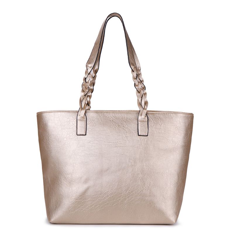 Tassel Decor Tote Bag S Pletenou Rukojetí