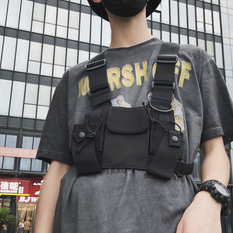 Tooling Messenger Bag Japonská Street Function Taktická Náprsní Taška Neformální Muži A Ženy Multifunkční Kapsy Na Střely Cool