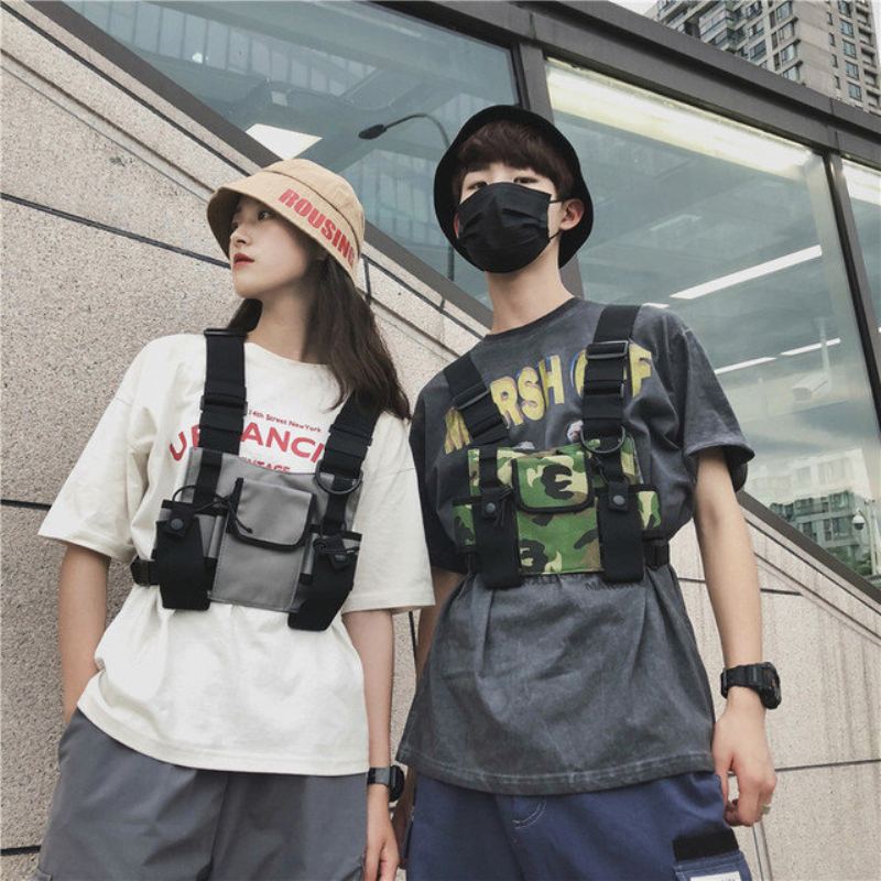 Tooling Messenger Bag Japonská Street Function Taktická Náprsní Taška Neformální Muži A Ženy Multifunkční Kapsy Na Střely Cool