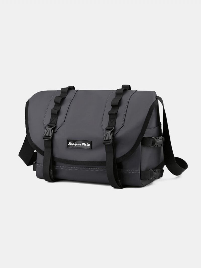 Trendy Nylonová Multifunkční Minimalistická Přezka Dekor Nastavitelný Ramenní Popruh Multi-kapsy Messenger Bag