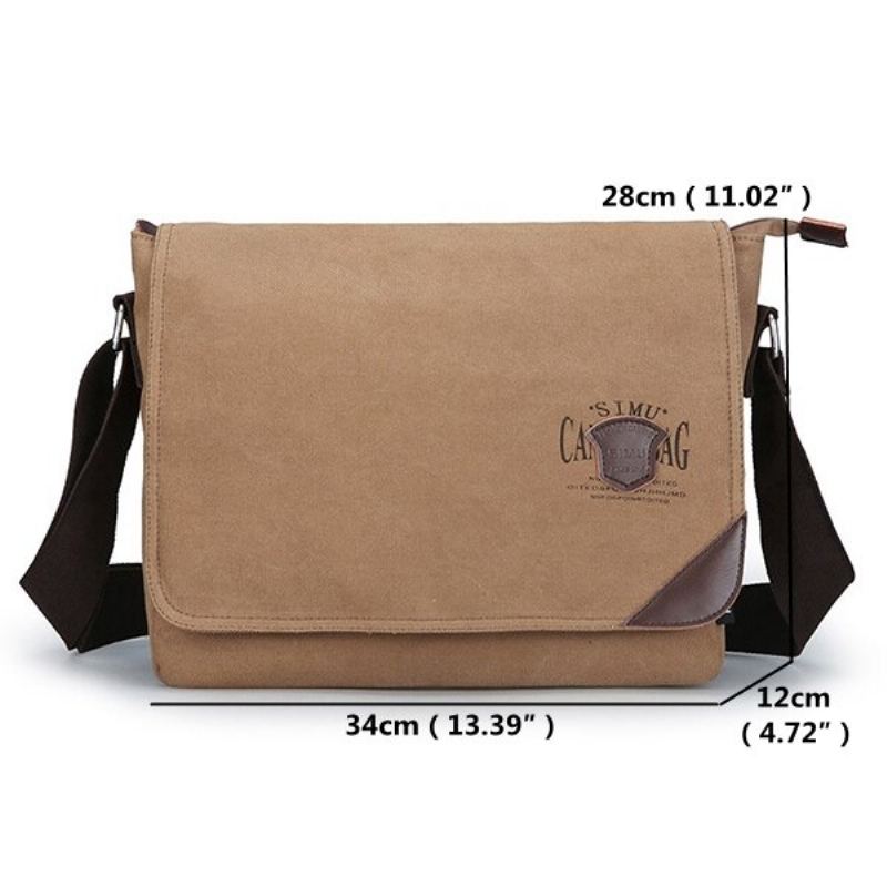 Vintage Plátěná Velkokapacitní Ležérní Taška Přes Rameno Crossbody Kabelka