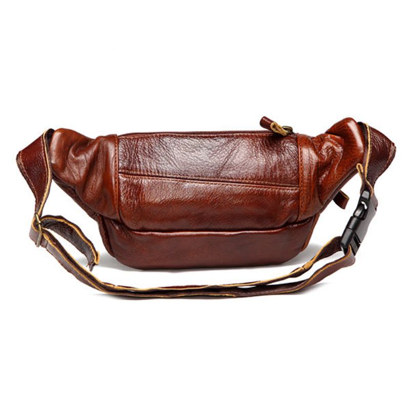 Vintage Taška Do Pasu Crossbody Přes Rameno Z Pravé Kůže Pánská