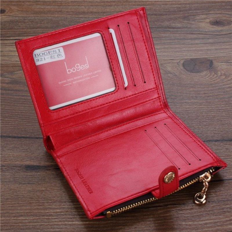 Women Candy Color Hasp Card Holder Krátká Peněženka