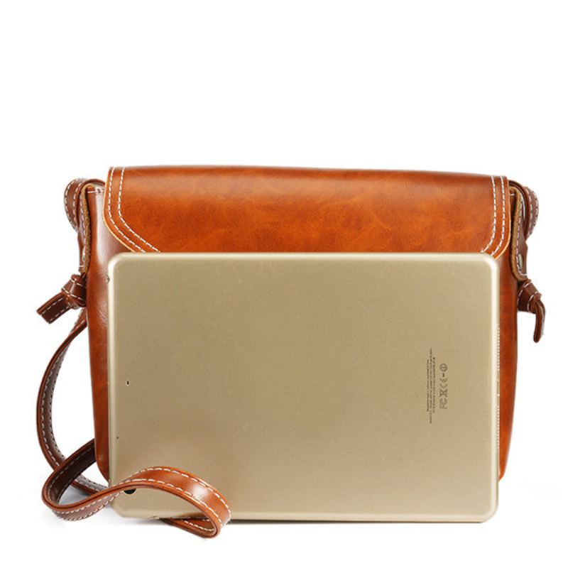 Women Men Oil Leather Pu Crossbody Bag Envelope Bag Messenger Bag