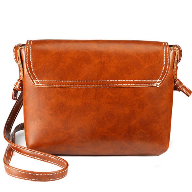 Women Men Oil Leather Pu Crossbody Bag Envelope Bag Messenger Bag