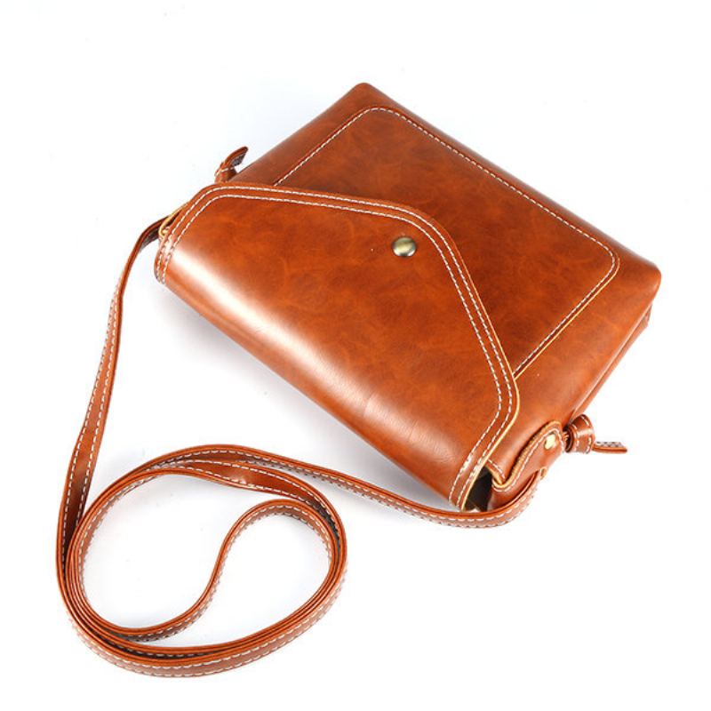 Women Men Oil Leather Pu Crossbody Bag Envelope Bag Messenger Bag