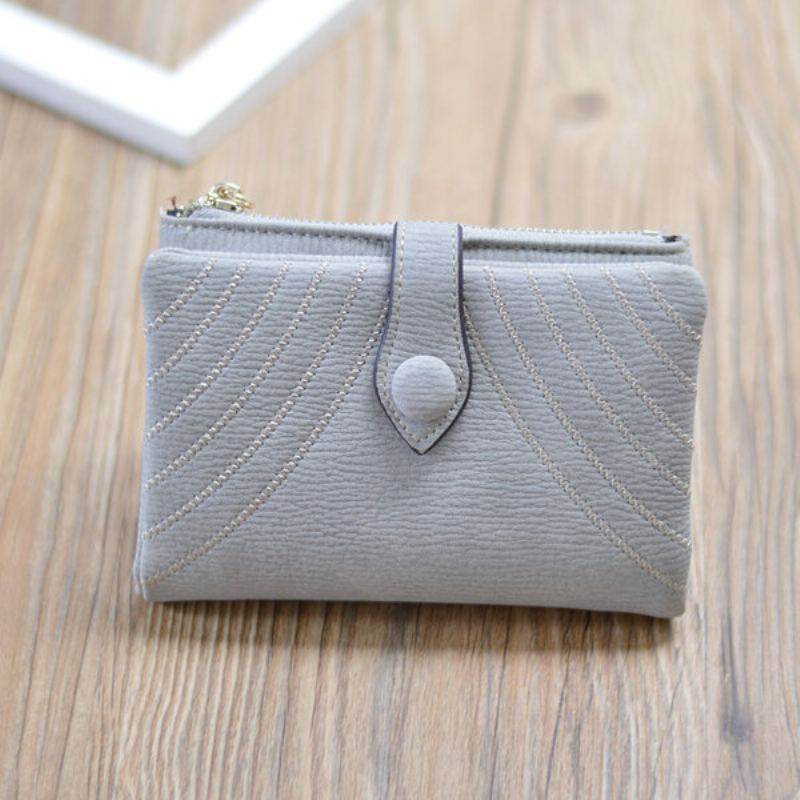 Women Pu Fold Short Wallet Elegant Clutches Peněženka Coin Bag