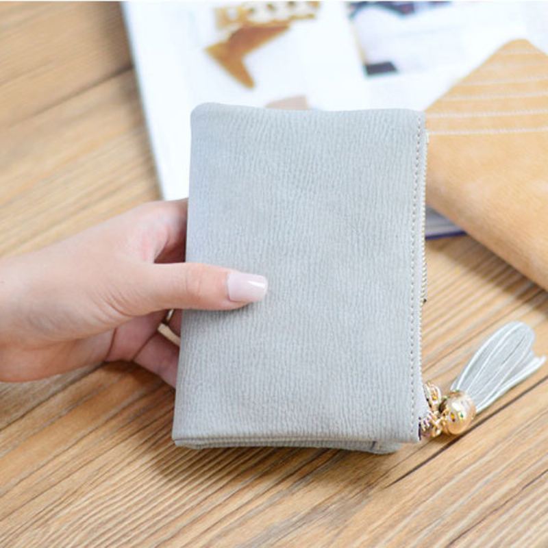 Women Pu Fold Short Wallet Elegant Clutches Peněženka Coin Bag